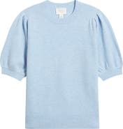 Caslon® Puff Sleeve Wool & Cashmere Sweater