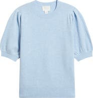 Caslon® Puff Sleeve Wool & Cashmere Sweater