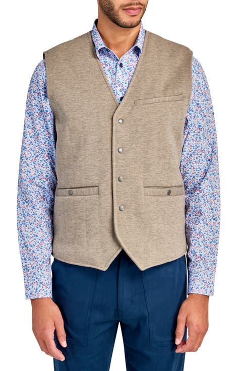 Slim Fit Solid Quilted Vest
