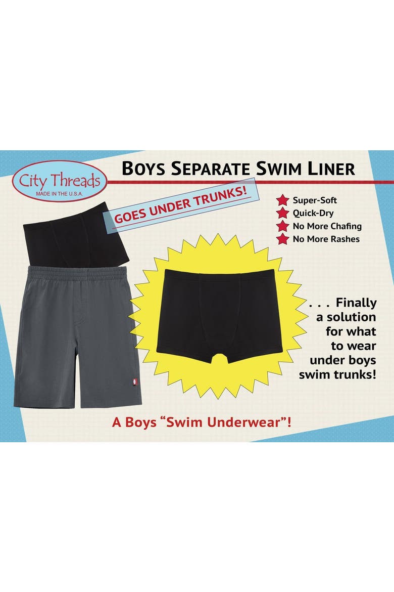 Boys Underwear-Style Swim Liner, Alternate, color, White