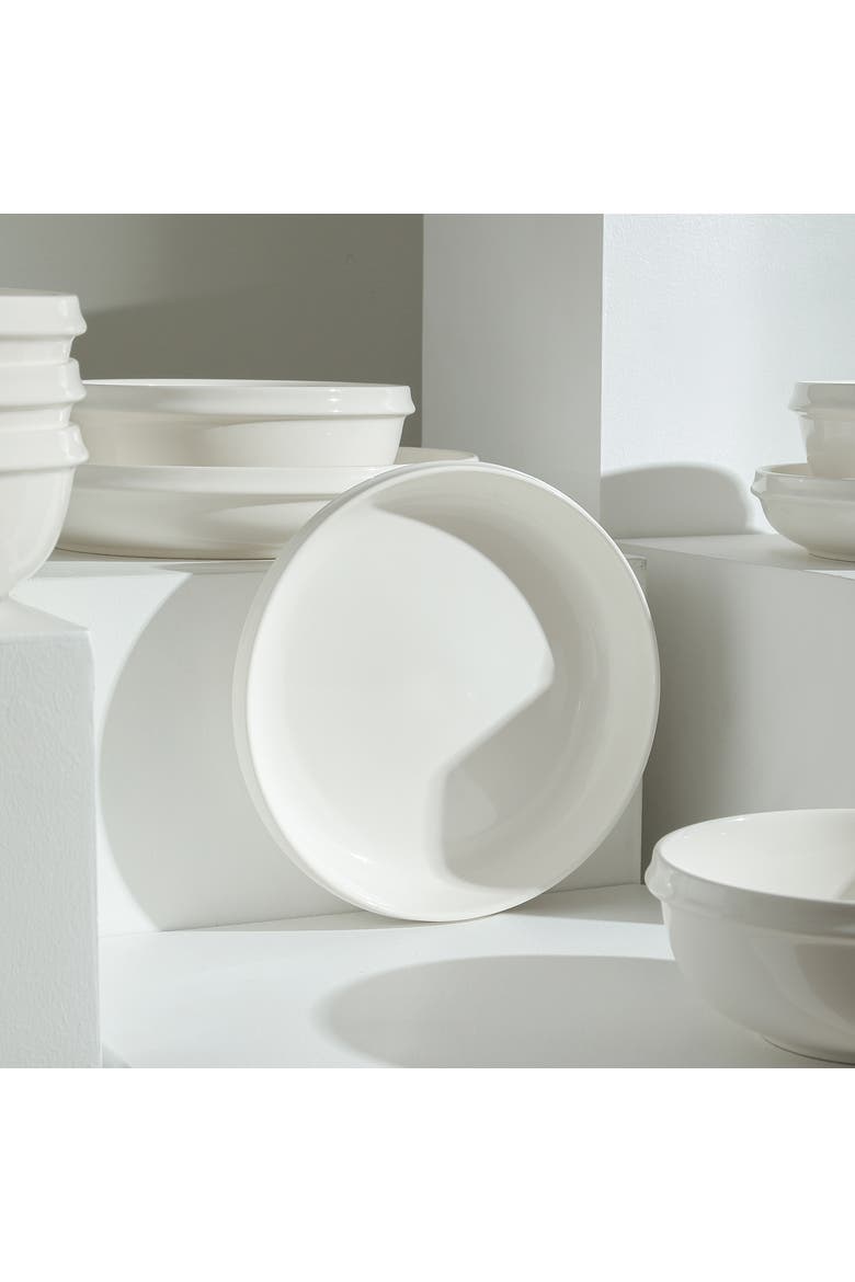 Verso Porcelain 4-Piece Dinner Plate Set, Alternate, color, White