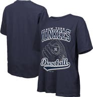 Majestic Threads Women's Majestic Threads Navy New York Yankees Oversized First Base T-Shirt