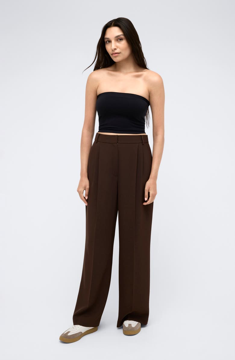 Kenneth Cole Pleated High Waist Wide Leg Pants, Alternate, color,