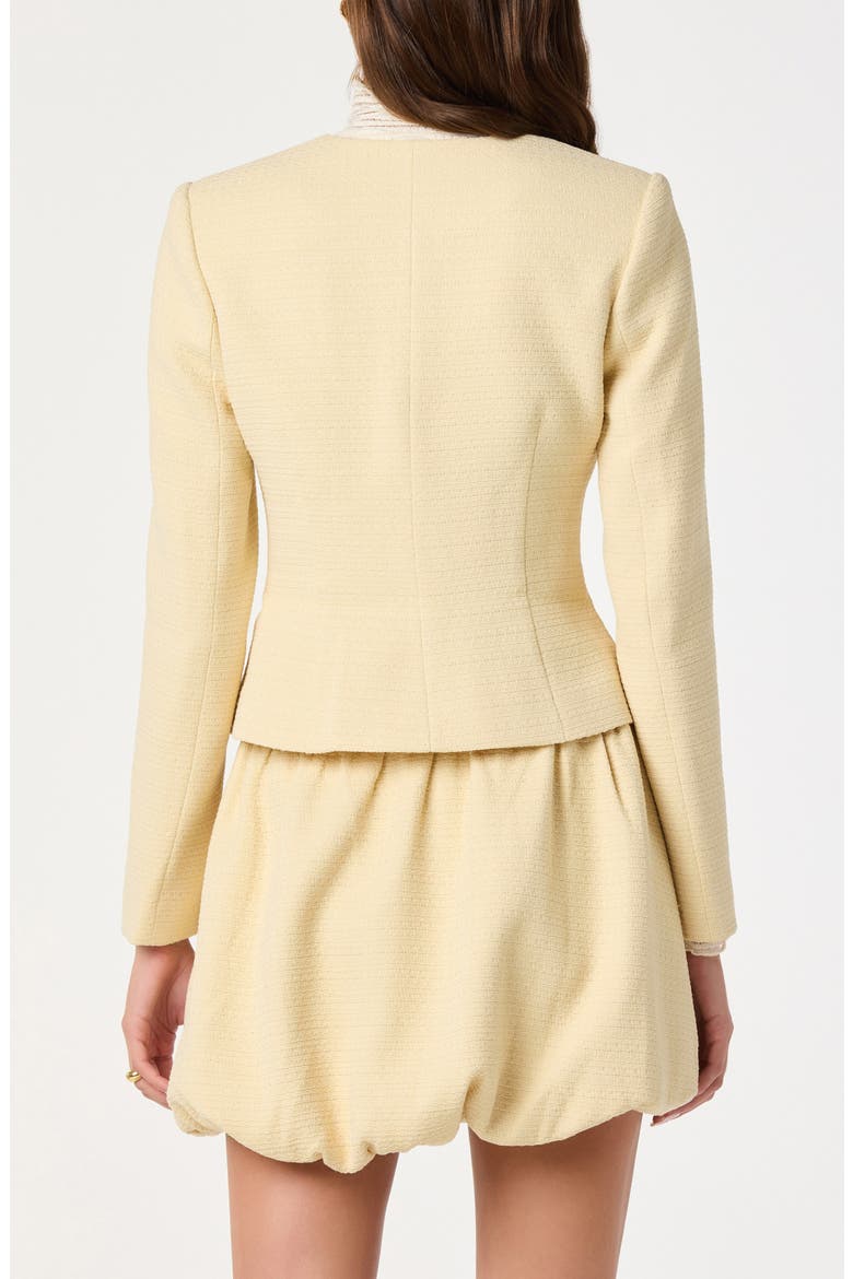 Tweed Fitted Blazer, Alternate, color, YELLOW