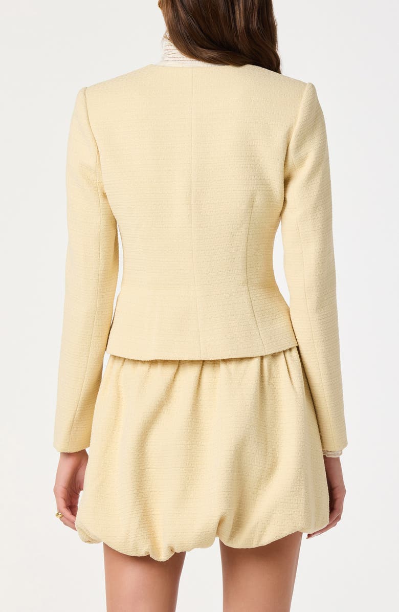 ASTR the Label Tweed Fitted Blazer, Alternate, color, Yellow