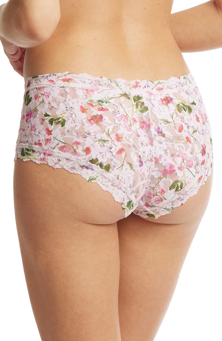 Hanky Panky Print Signature Lace Boyshorts, Alternate, color, Rise And Vines