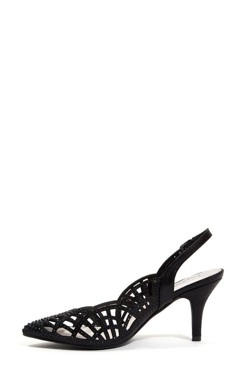 Lady Couture Rhinestone Slingback Pump In Black