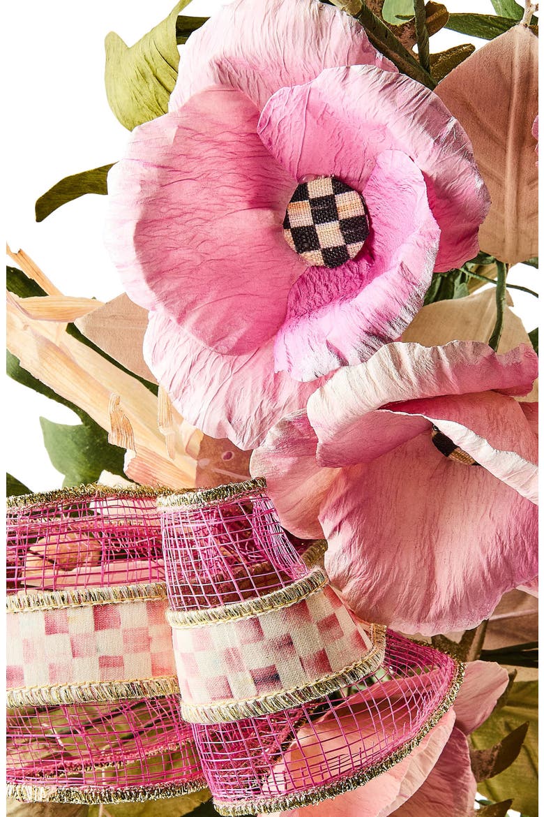 Rosy Poppy 22-Inch Wreath, Alternate, color, PINK
