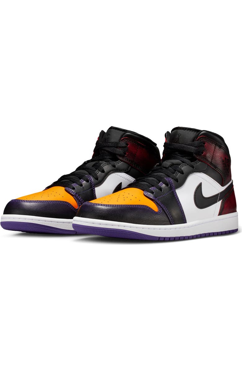 Jordan Air Jordan 1 Mid SE Basketball Sneaker, Main, color, True Red/ Court Purple