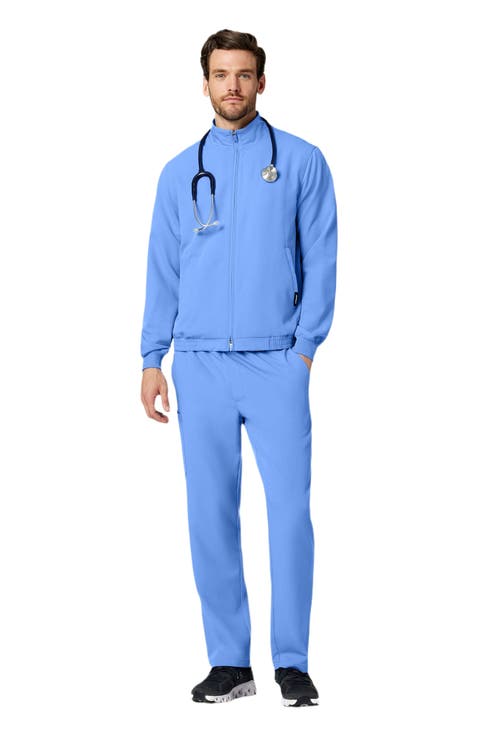 Wolfe Men's 6-Pocket Classic Scrub Jacket