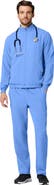 JAANUU Wolfe Men's 6-Pocket Classic Scrub Jacket