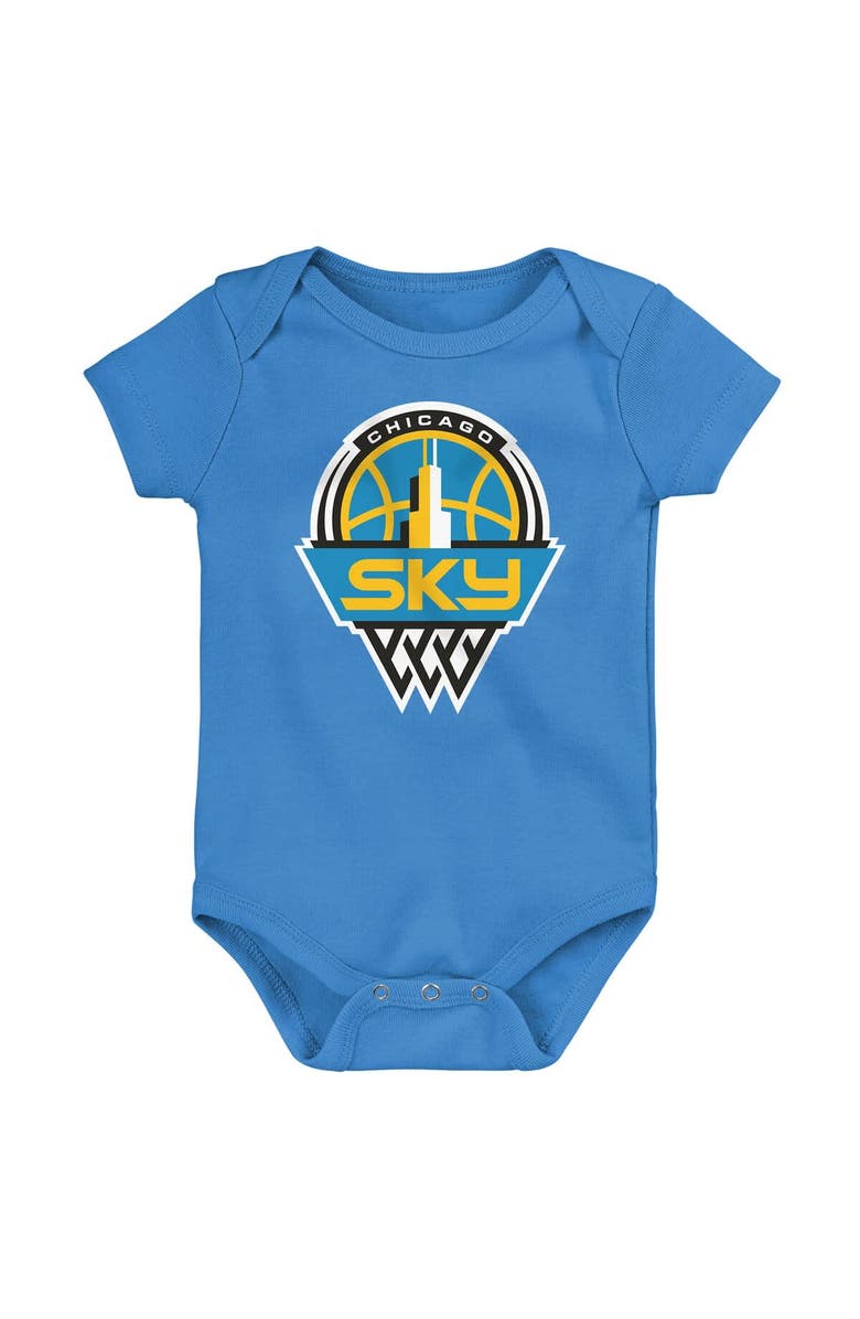 Outerstuff Infant Outerstuff  Chicago Sky Slide Home 3-Piece Creeper Set, Alternate, color, Light Blue