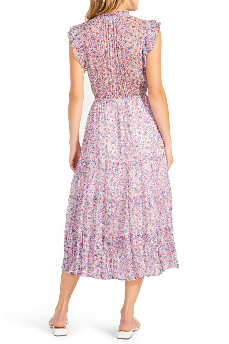 Canyon Moon Floral Midi Dress, Alternate, color, BLUE
