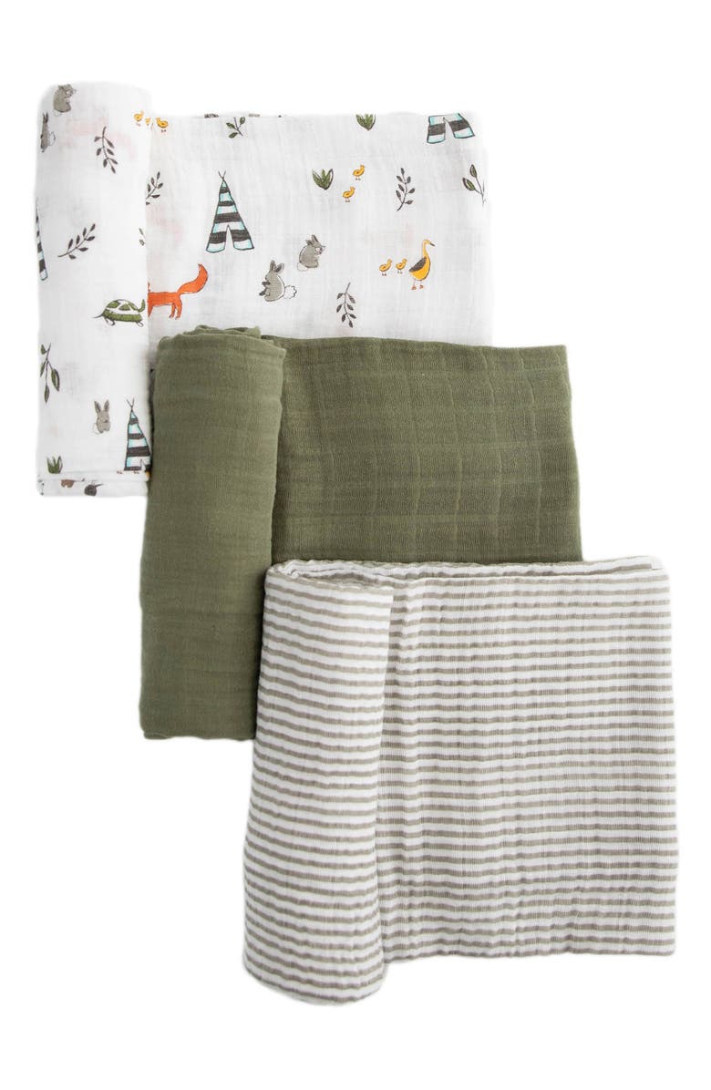 3-Pack Cotton Muslin Swaddle Blankets