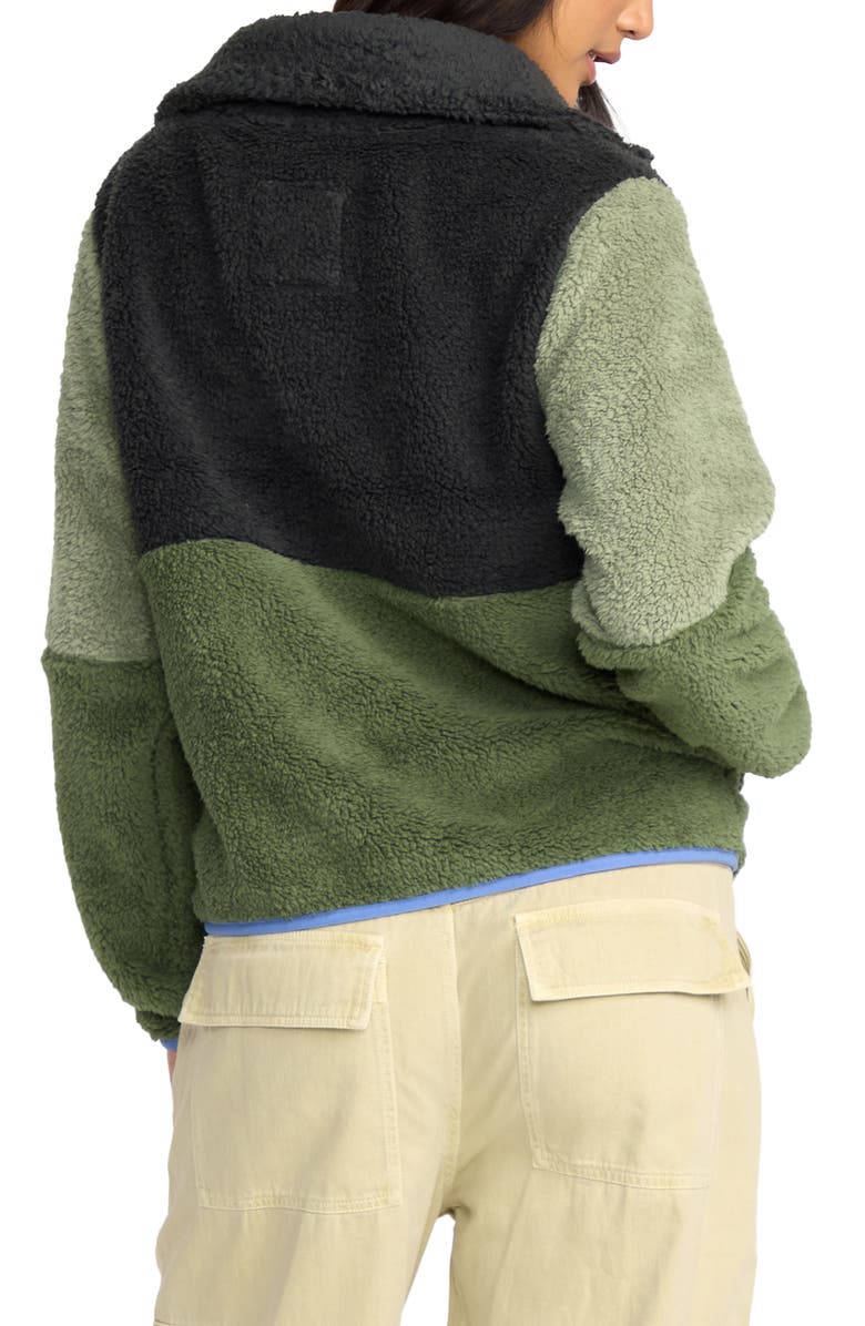 Billabong Switchback Zip High Pile Fleece Jacket, Alternate, color, Hunter