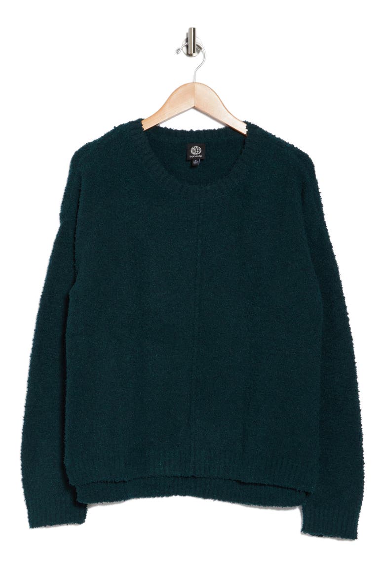 Silky Plush Step Hem Sweater, Alternate, color, DARK PEACOCK