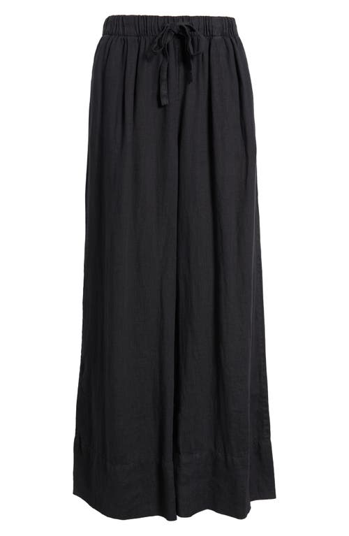 Caslonr Caslon(r) Wide Leg Linen Pants In Black