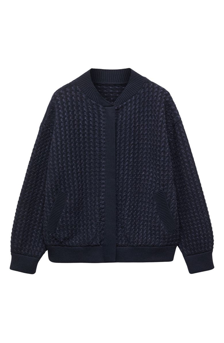 MANGO Knit Bomber Jacket, Alternate, color, 