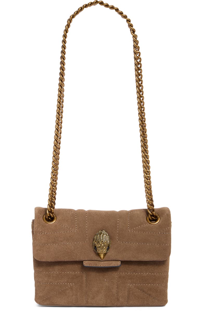 Kurt Geiger London Mini Kensington Convertible Leather Crossbody Bag, Main, color, Light Beige