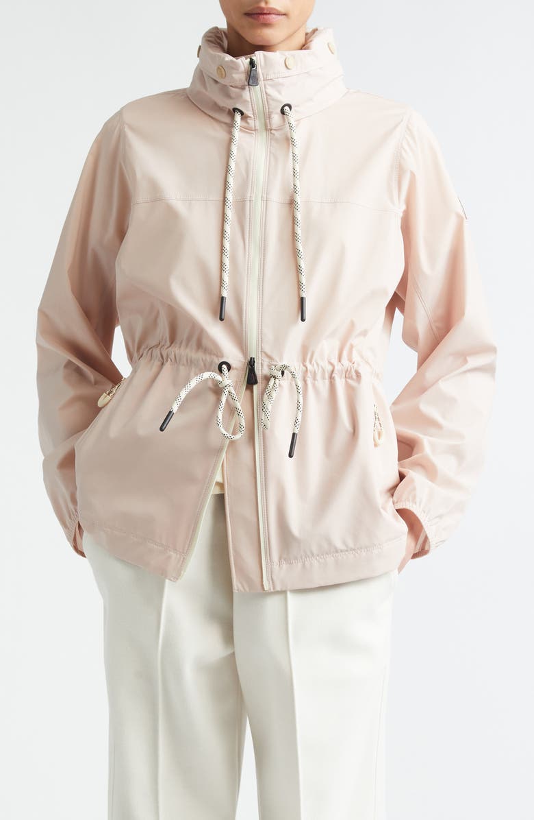 Moncler Grenoble Soulare Water Repellent Jacket with Packable Hood, Main, color, Rose Quicksand