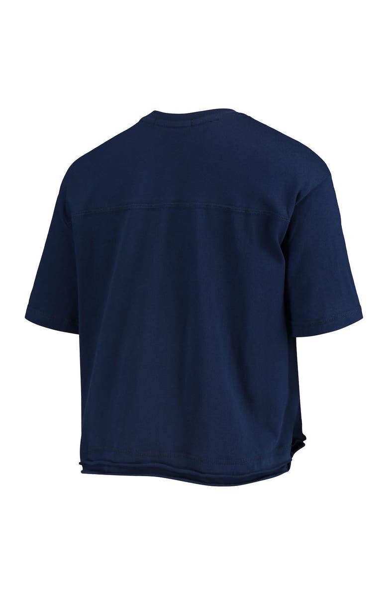 Junk Food Women's Junk Food Navy Denver Nuggets Gradient Crop Top, Alternate, color, 