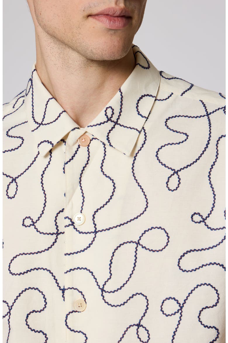 Casual Fit Camp Shirt, Alternate, color, 02 OFF WHITE