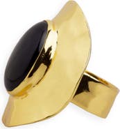 ARGENTO VIVO Hammered Cabochon Ring