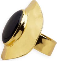 ARGENTO VIVO Hammered Cabochon Ring