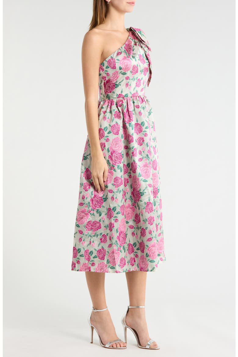 Dionne Floral Jacquard Midi Dress, Alternate, color, FLORAL
