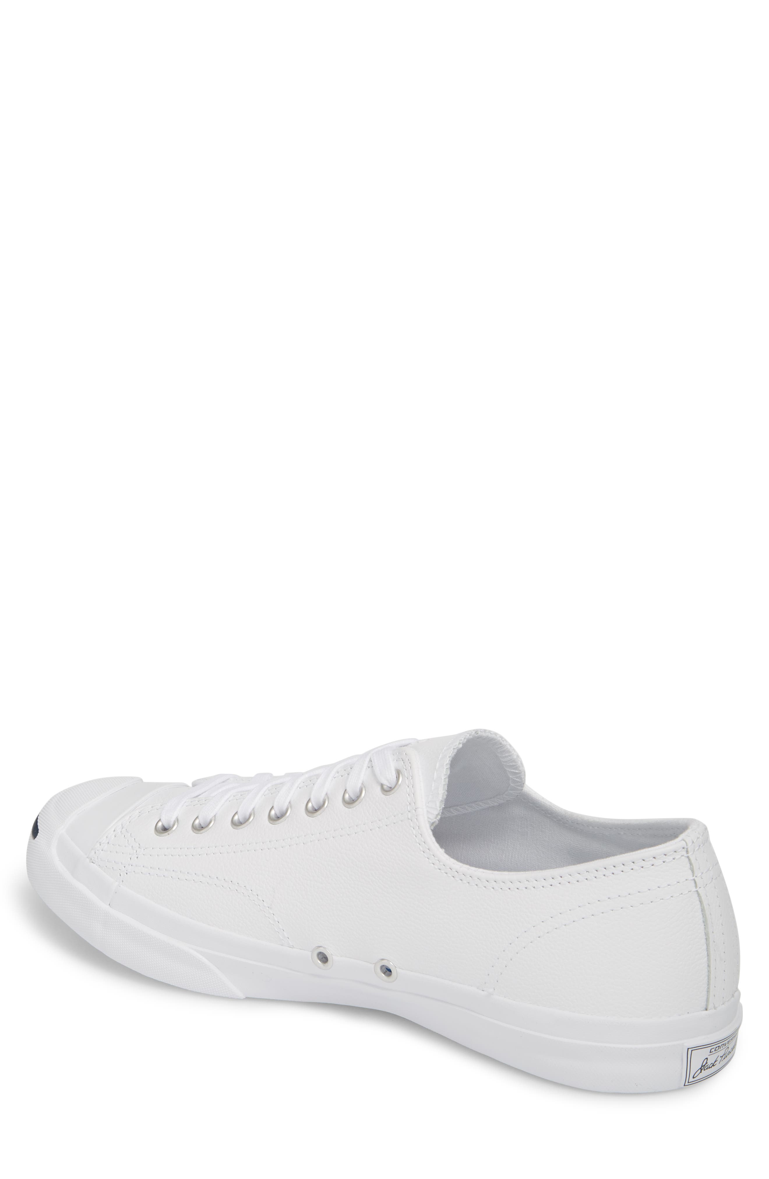 Jack Purcell Low Top Leather Sneaker, Alternate, color, WHITE/ NAVY