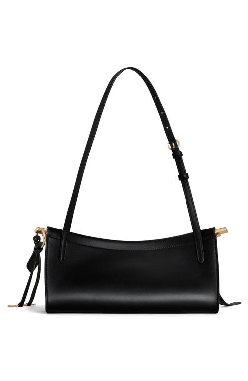 Shop Alaïa Small Le Click East/west Leather Shoulder Bag In Noir