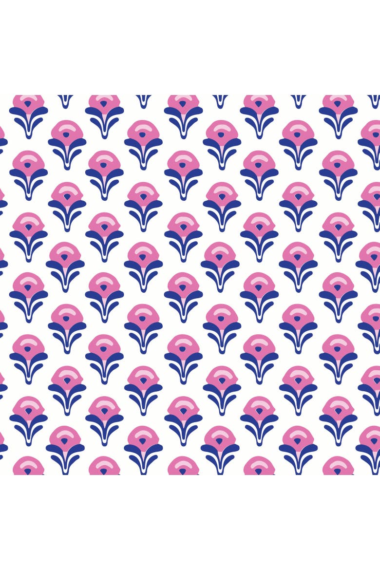 Sloane Girls' Short Sleeve Performance Top by LH Sport, Alternate, color, Boho Flora Hot Pink Navy