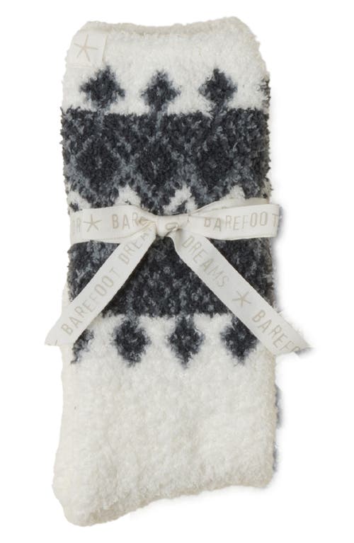Barefoot Dreams ® Cozychic® Fair Isle Socks In White