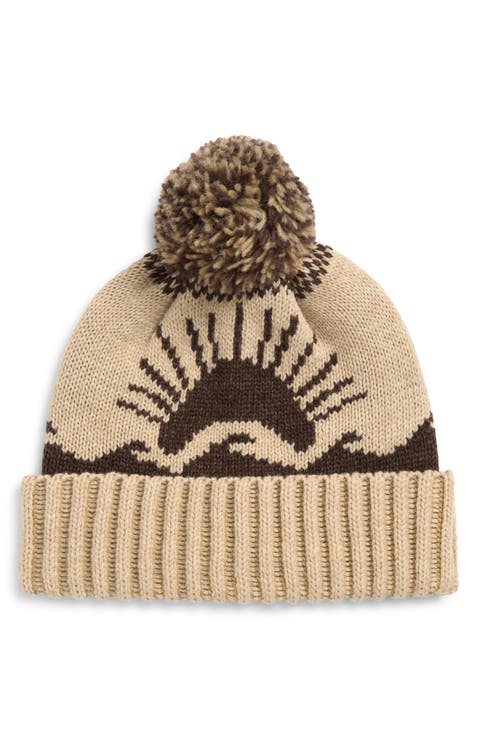 Sun & Wave Pom-Pom Beanie