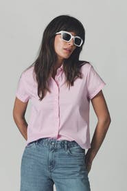 The Shirt by Rochelle Behrens The Boxy Short Sleeve Cropped Shirt