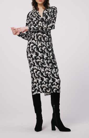 Zidane Abstract Print Long Sleeve Dress