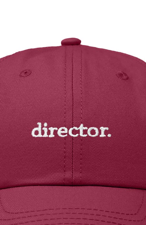 Dalix Director Embroidered Low Crown Cap In Maroon