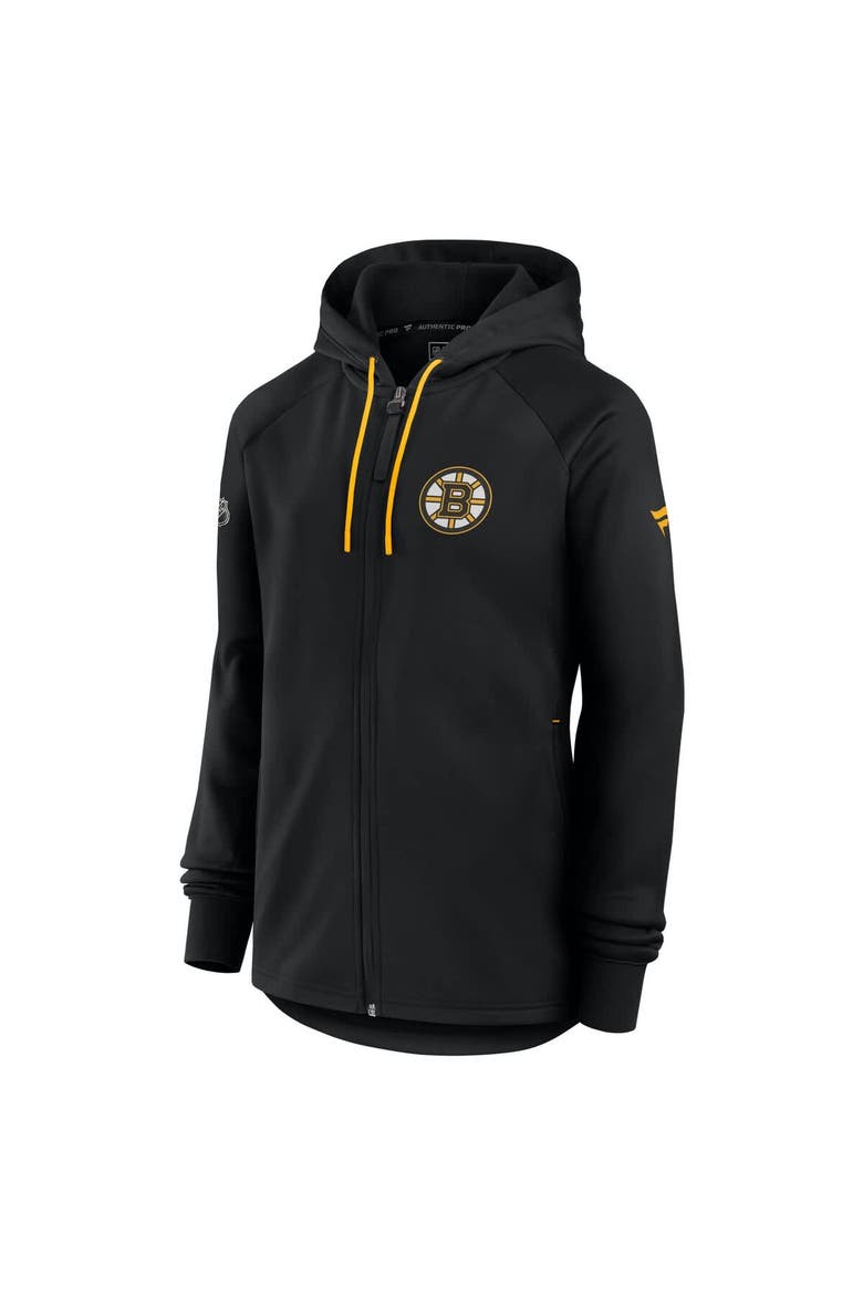 Women's Fanatics  Black Boston Bruins Authentic Pro Rink Fleece Full-Zip Jacket, Alternate, color, Black