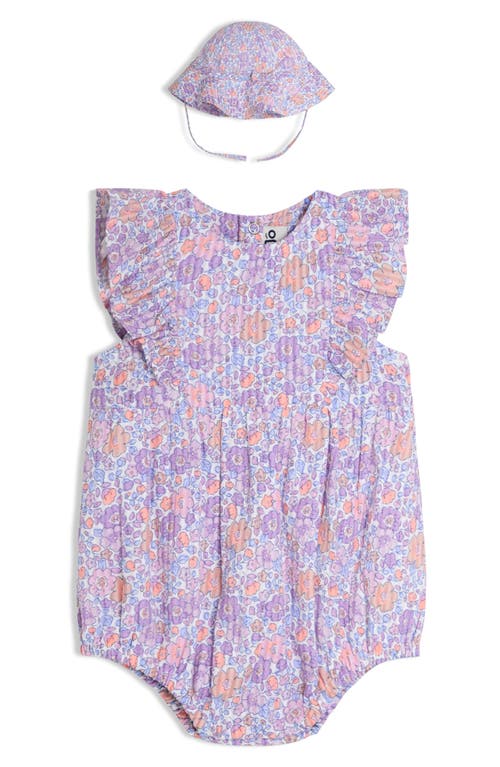Jojo Maman Bébé Babies' Jojo Maman Bebe Floral Cotton Romper & Sun Hat Set