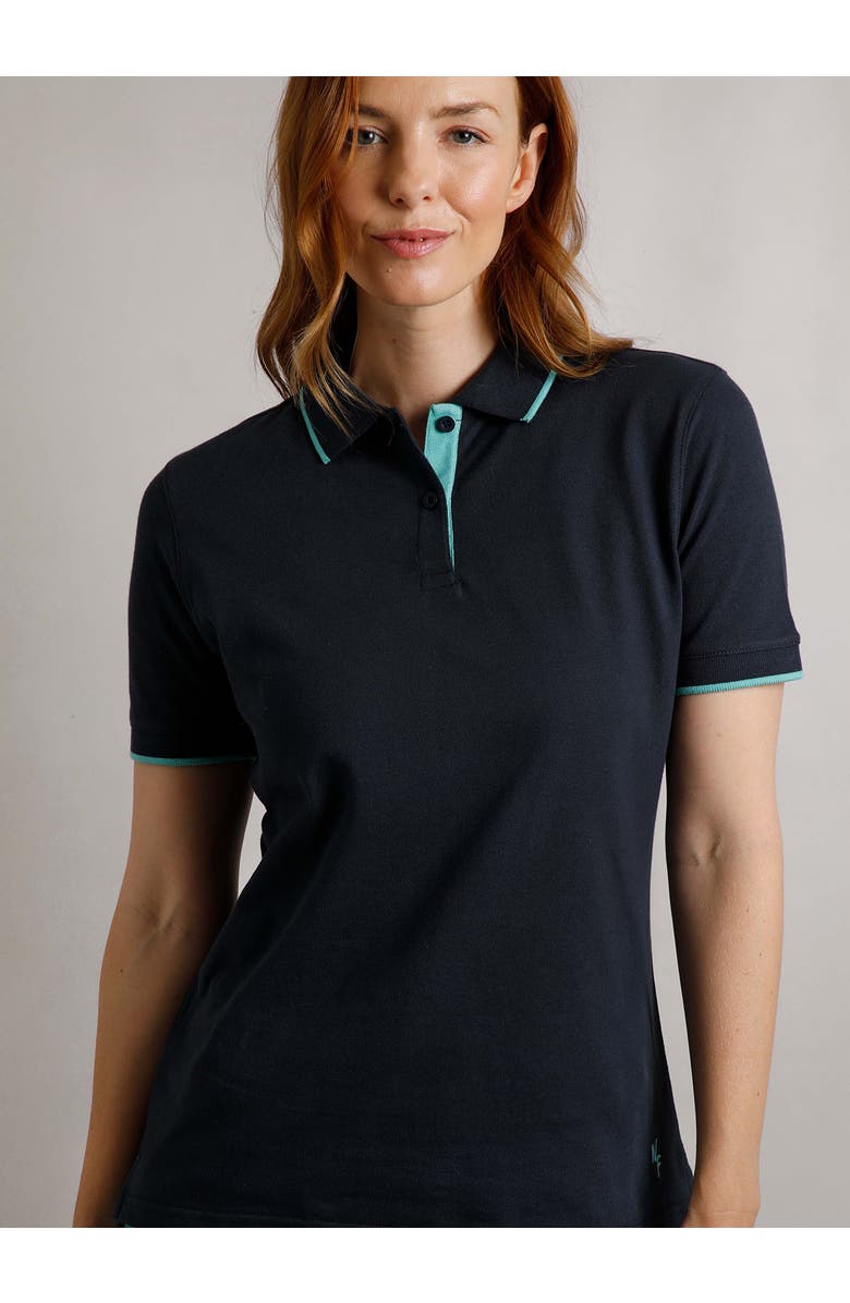 Weird Fish Pammie Pique Polo Shirt, Main, color, Navy
