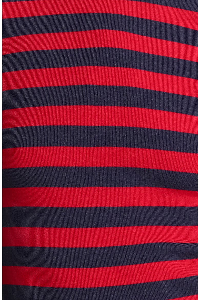 Stripe Matte Jersey Top, Alternate, color, MIDNIGHT/ CRIMSON