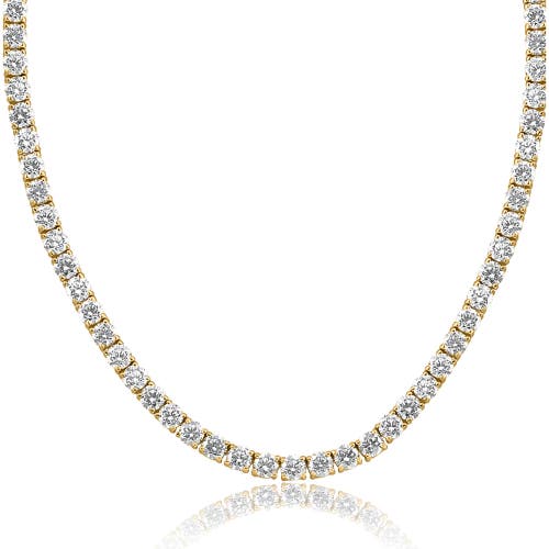 Bliss Diamond 29 Ct Diamond Tennis Necklace 14k Gold 16" Lab Grown In 14k Yellow Gold