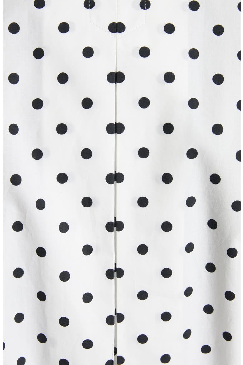 Polka Dot Cotton Poplin Shirtdress, Alternate, color, WHITE/ BLACK
