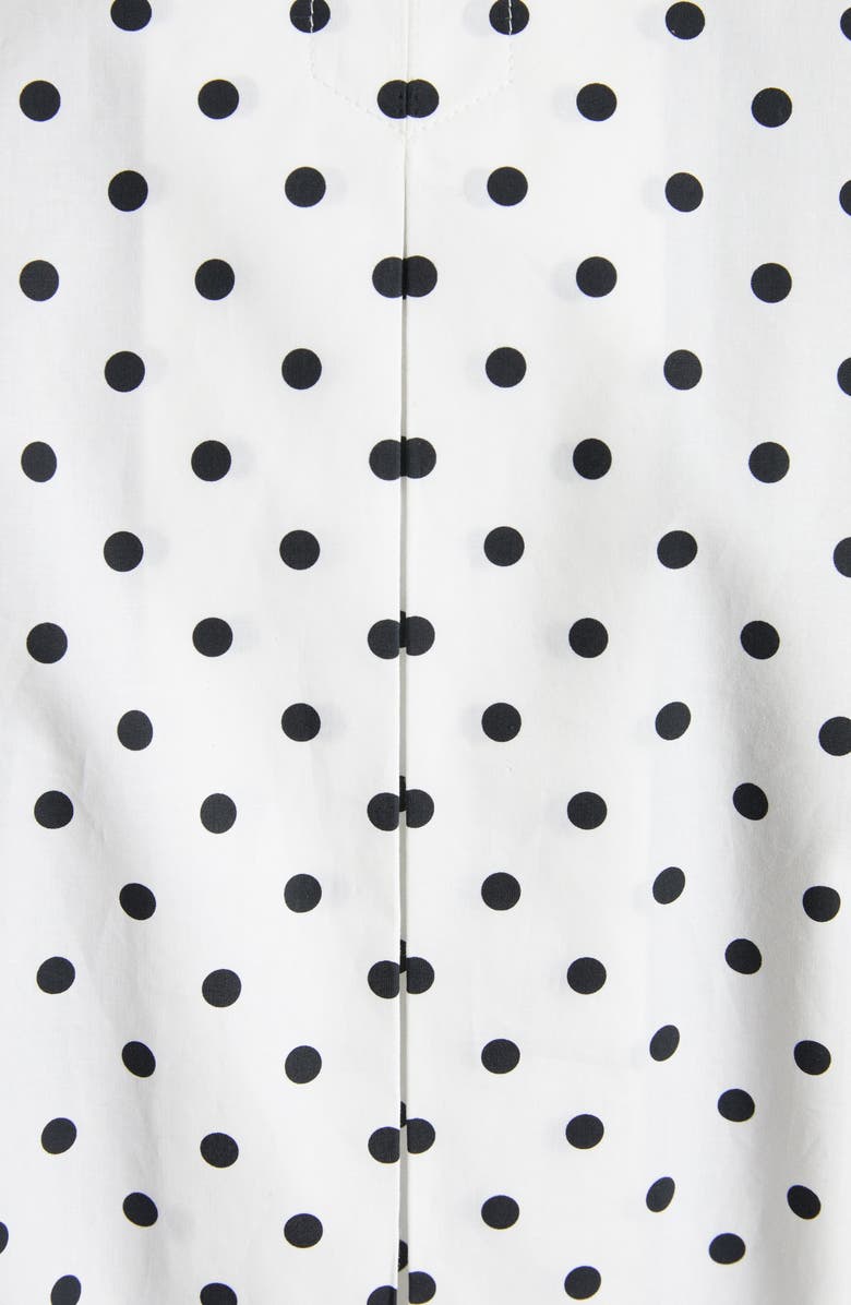 Valentino Garavani Polka Dot Cotton Poplin Shirtdress, Alternate, color, White/ Black