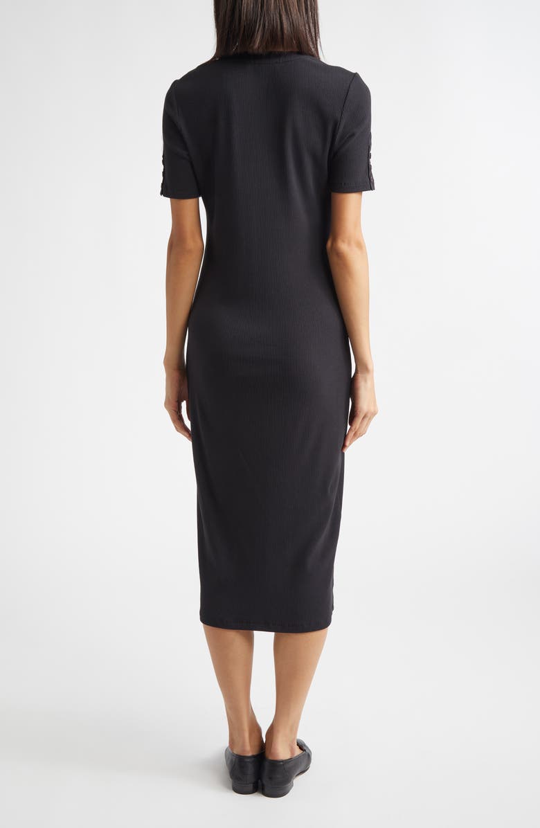 Derek Lam 10 Crosby Damiana Henley Rib Midi Dress, Alternate, color,