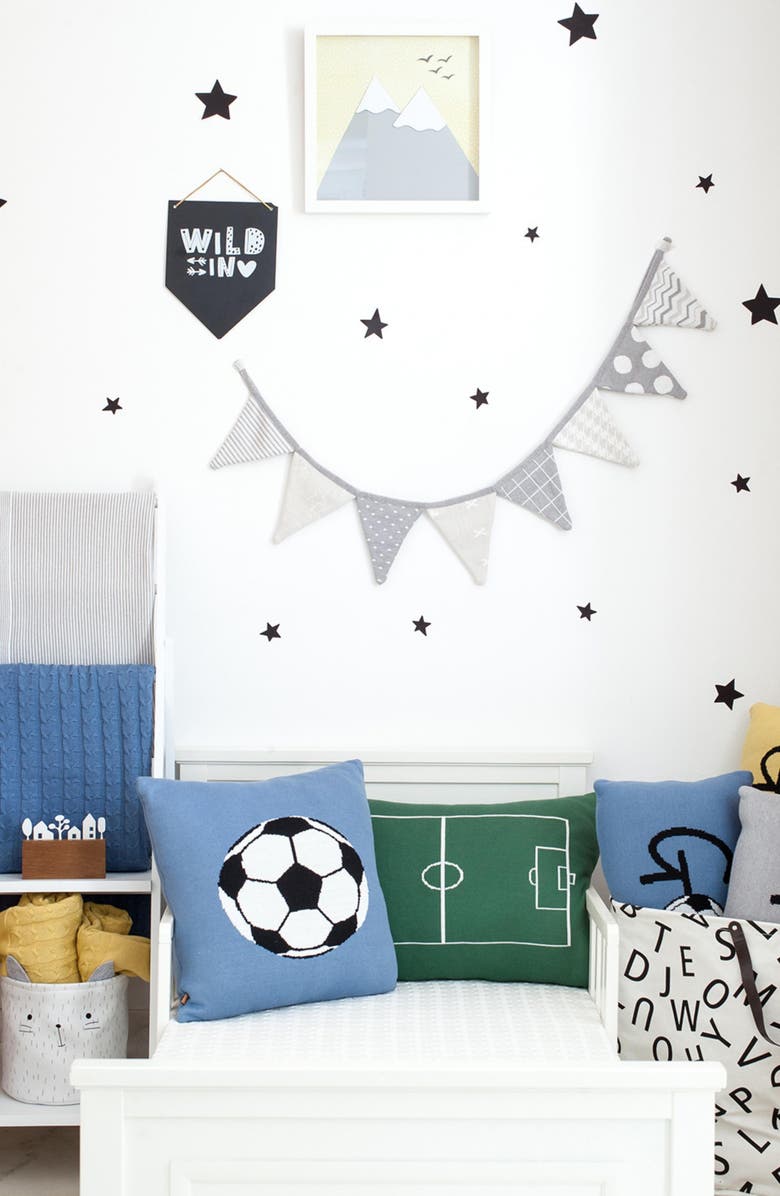 RIAN TRICOT Gol Soccer Rectangular Throw Pillow, Alternate, color, Dark Blue