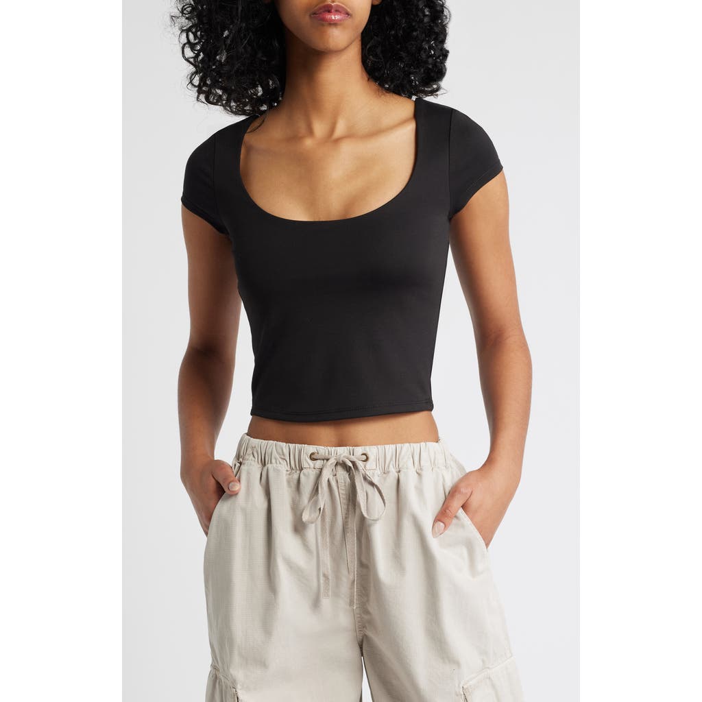 PacSun Gena Scoop Neck Contour Top in Anthracite