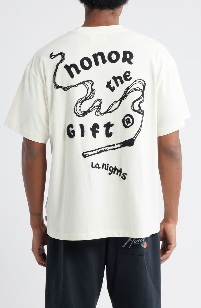 HONOR THE GIFT LA Nights Chain Stitch T-Shirt, Alternate, color, Bone