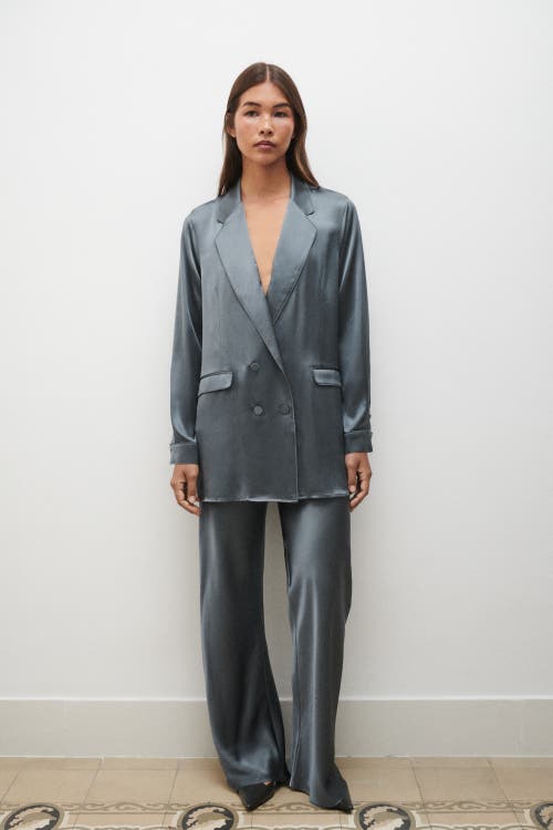 Shop Silk Laundry Relaxed Blazer Slate