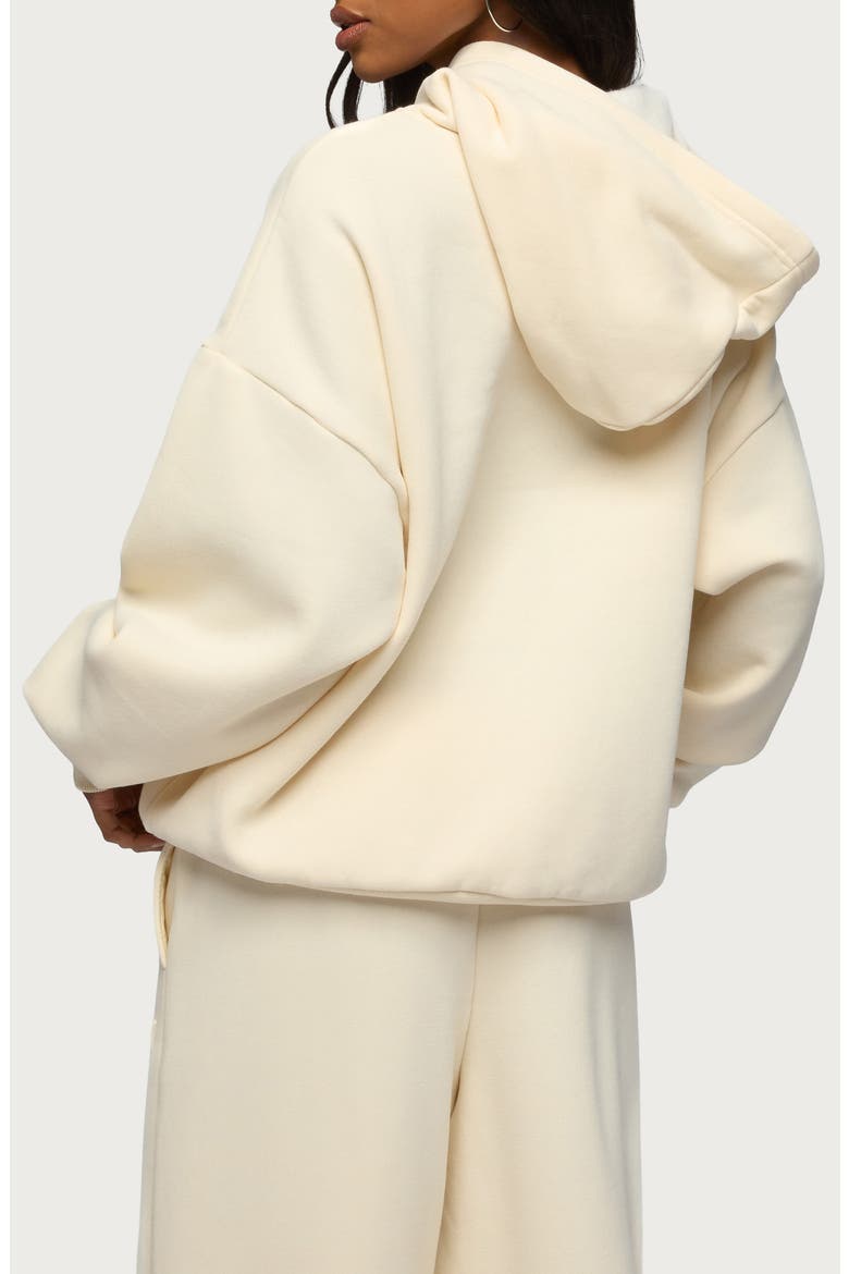 Totally Edikted Embossed Hoodie, Alternate, color, CREAM